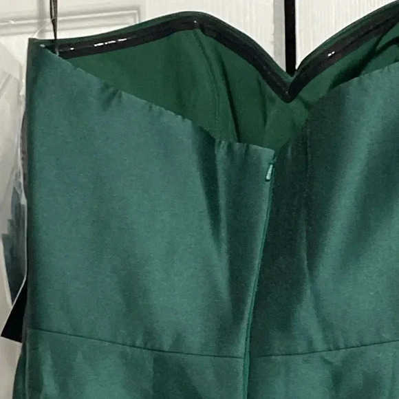 Alfred Sung forest green satin long dress size 14 - Picture 11 of 15